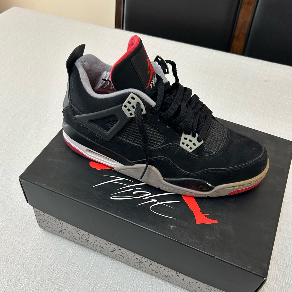 Jordan 4 Retro in Black and Red